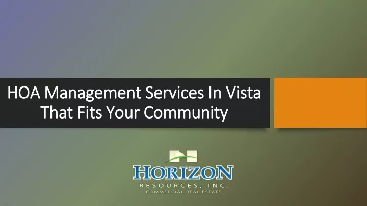 hoa management services in vista that fits your community