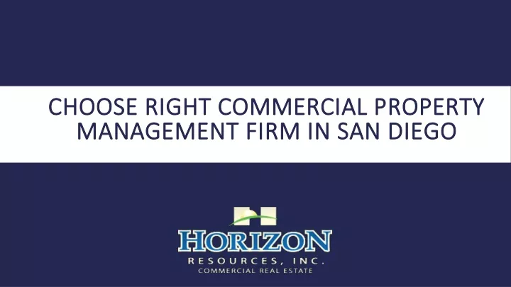 choose right commercial property management firm in san diego