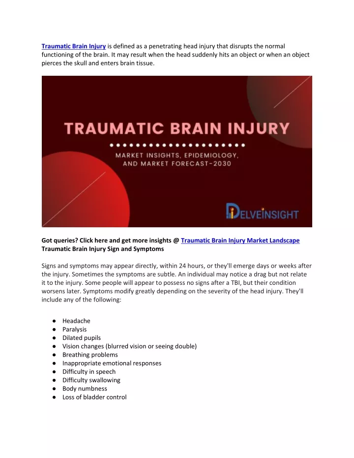 traumatic brain injury is defined