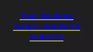 tour booking script website scripts