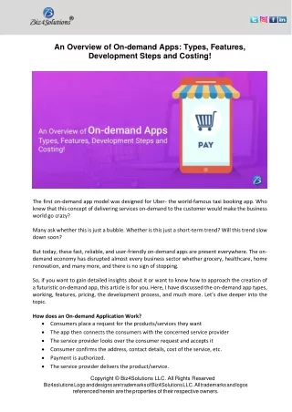 an overview of on demand apps types features