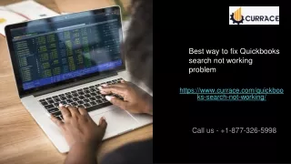 Best way to fix Quickbooks search not working problem