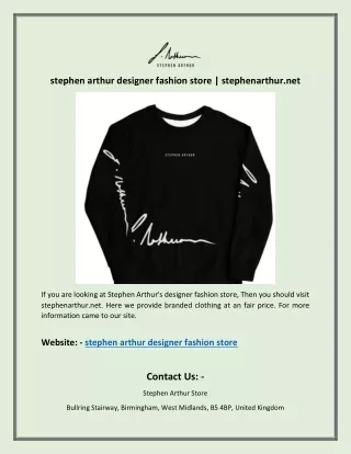 stephen arthur designer fashion store | stephenarthur.net