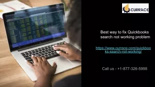 Best way to fix Quickbooks search not working problem