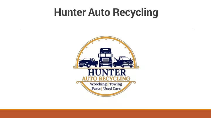 hunter auto recycling