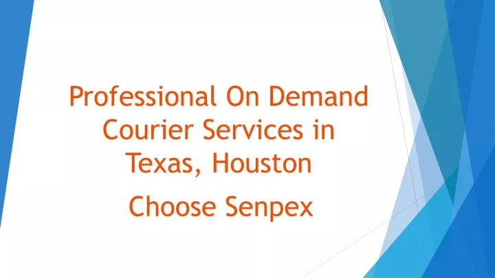 professional on demand courier services in texas houston