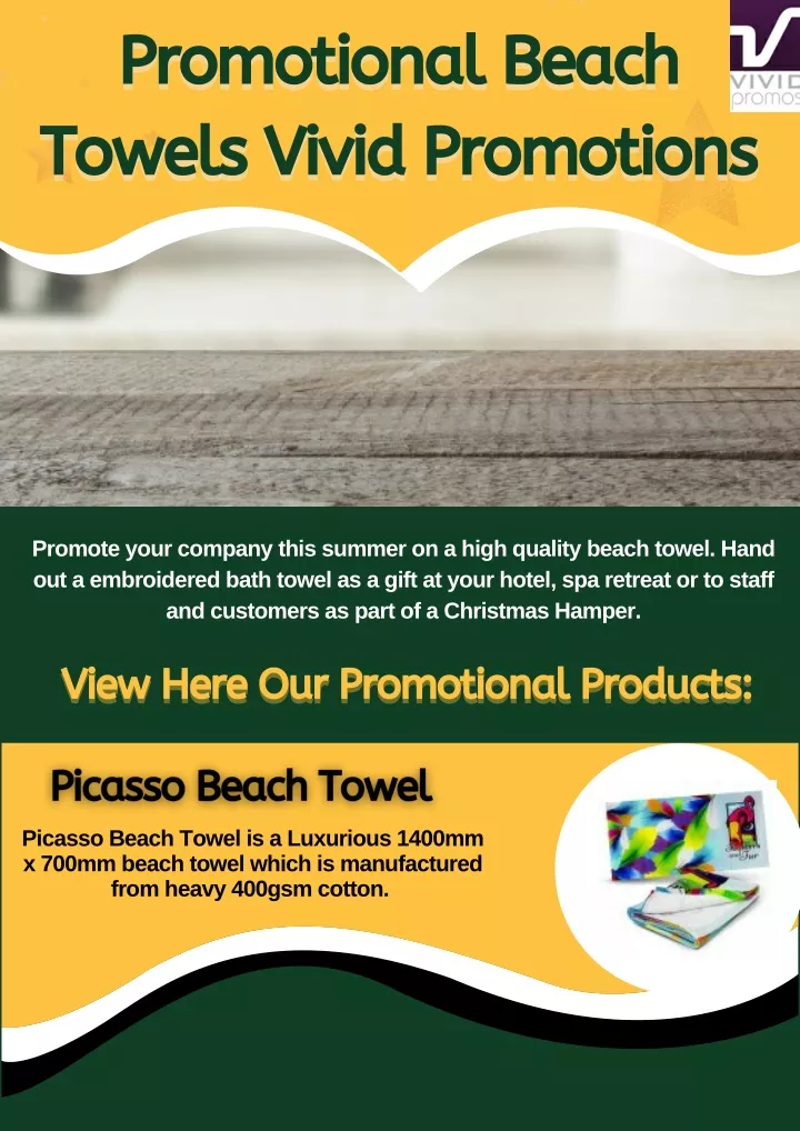 promotional beach promotional beach towels vivid