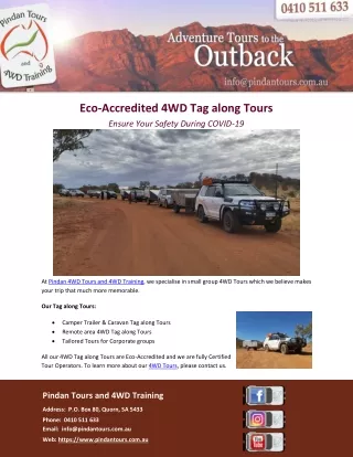 Eco-Accredited 4WD Tag along Tours