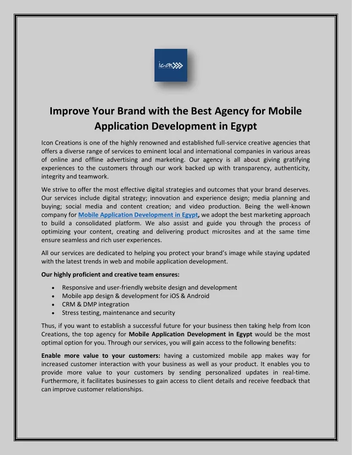 improve your brand with the best agency