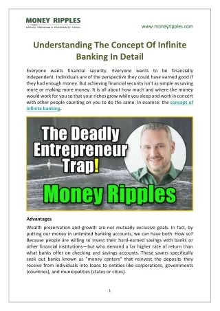 Understanding the concept of infinite banking in detail