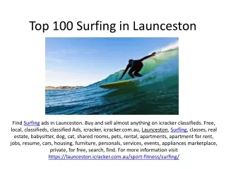 Top 100 Surfing in Launceston