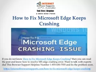 Call 1-855-650-7555 - How to Fix Microsoft Edge Keeps Crashing