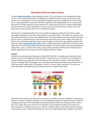 best online store for indian grocery