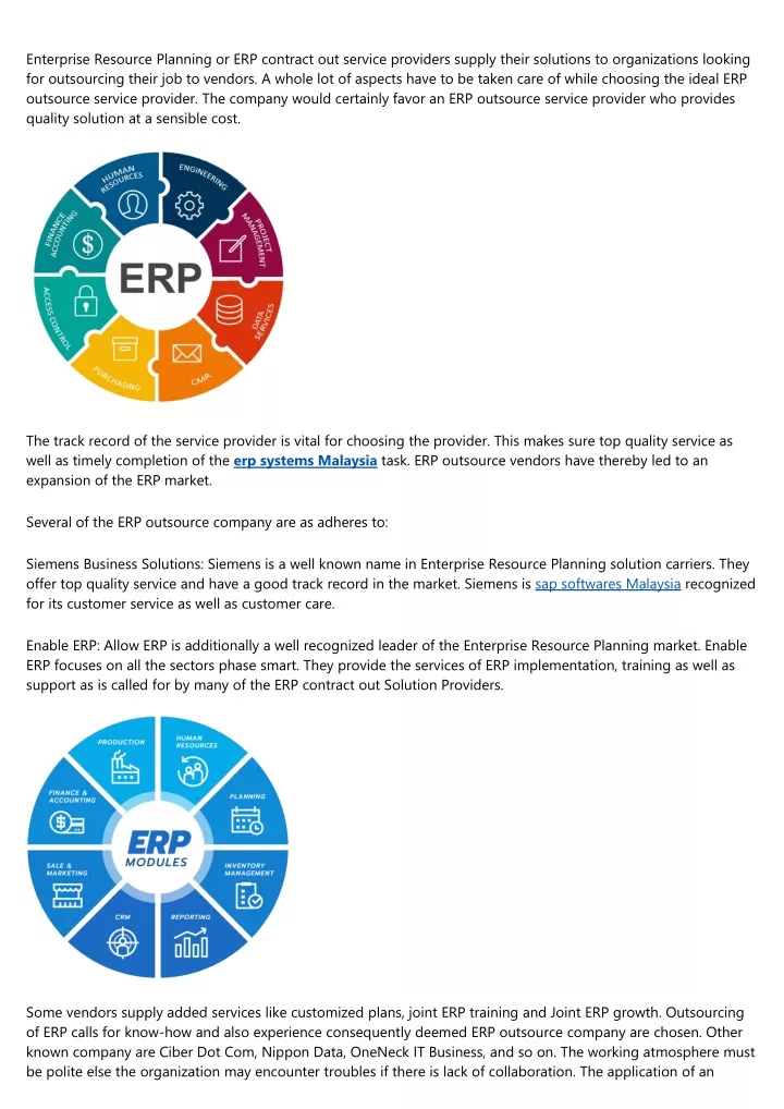 enterprise resource planning or erp contract