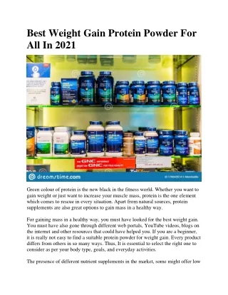 Best Weight Gain Protein Powder For All In 2021