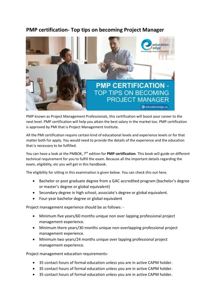 pmp certification top tips on becoming project