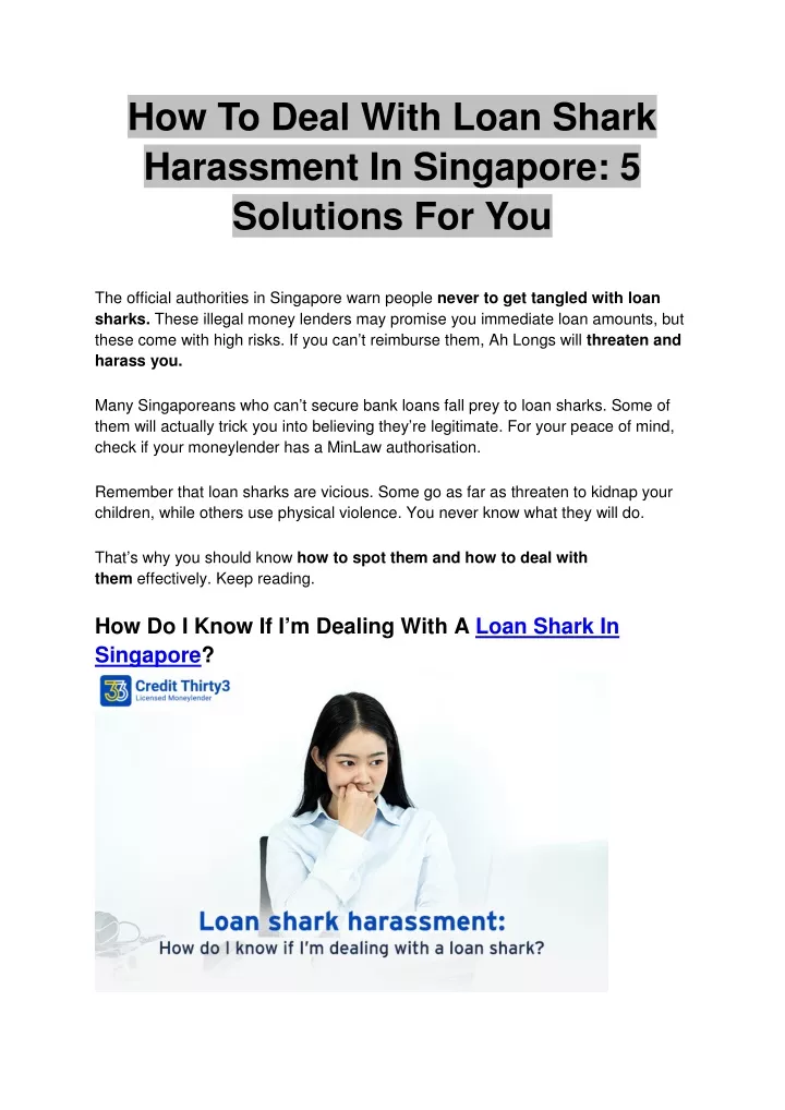 how to deal with loan shark harassment