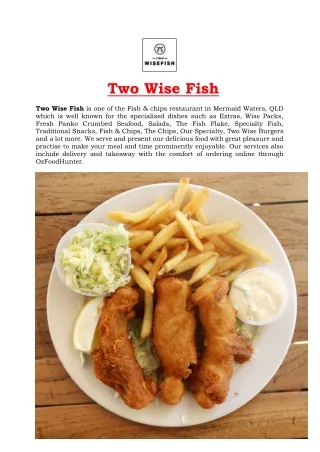 two wise fish two wise fish is one of the fish