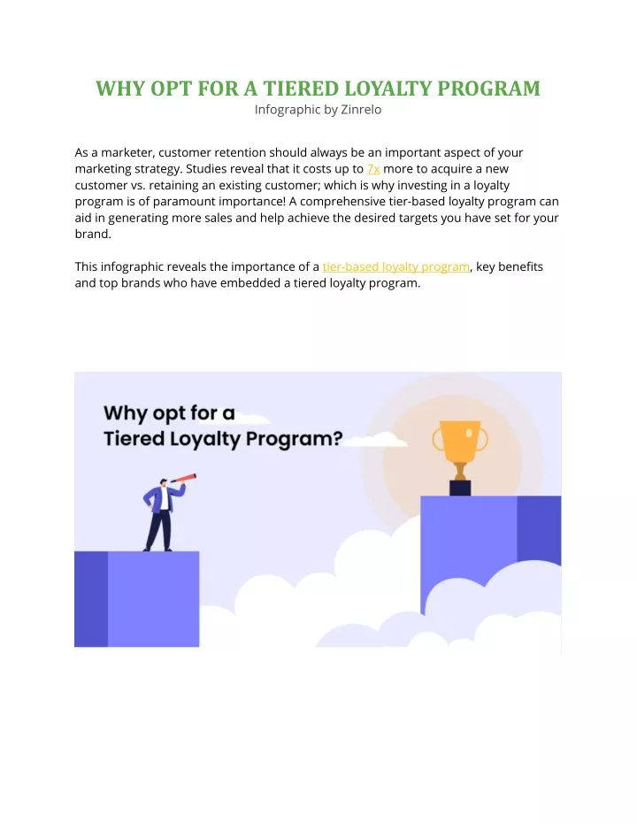 why opt for a tiered loyalty program infographic