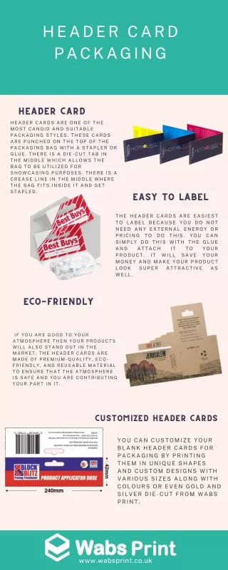 Wabs Print & Packaging Offering Headers Card in the UK