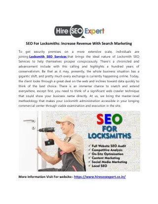 SEO For Locksmiths Increase Revenue With Search Marketing