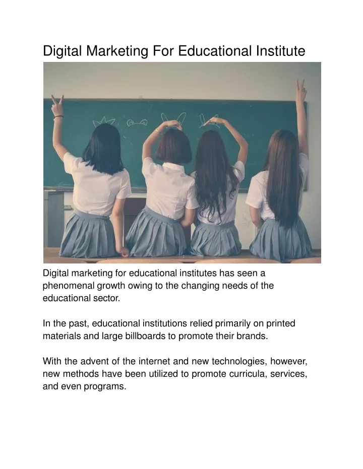 digital marketing for educational institute