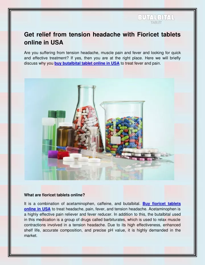 get relief from tension headache with fioricet