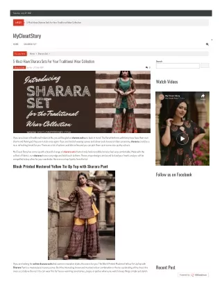 5 Must-Have Sharara Sets For Your Traditional Wear Collection