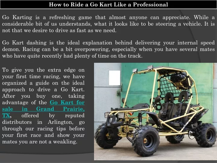 how to ride a go kart like a professional