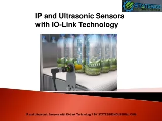 IP and Ultrasonic Sensors with IO-Link Technology