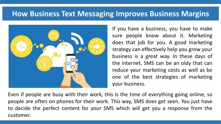 how business text messaging improves business