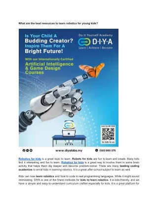 what are the best resources to learn robotics