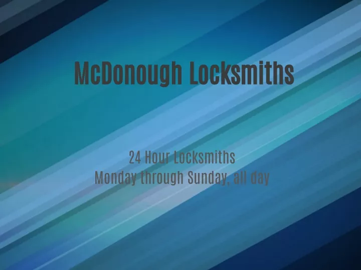 mcdonough locksmiths