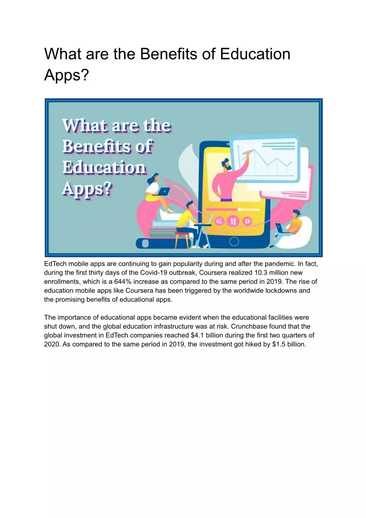 what are the benefits of education apps