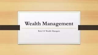 wealth management