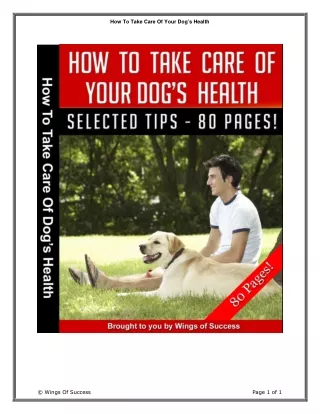 How to take care of your dog's health