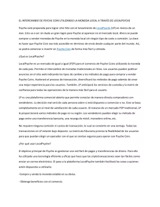 Criptomoneda, digital dolar, psyche, localpsyche, p2p intercambio