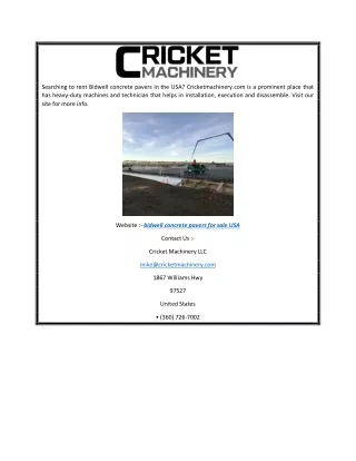 Bidwell Concrete Pavers for Sale Usa  Cricketmachinery.com