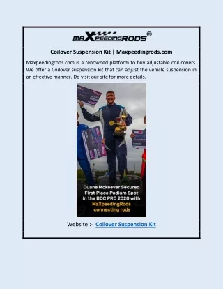 Coilover Suspension Kit | Maxpeedingrods.com