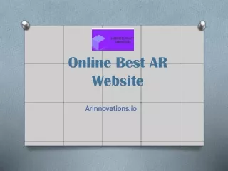 Online Best AR Website - Arinnovations.io