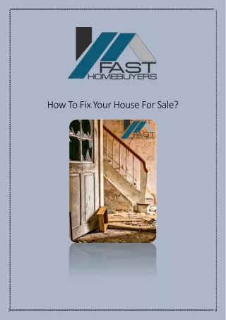How To Fix Your House For Sale