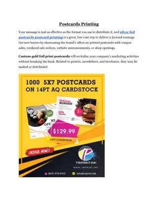 postcards printing