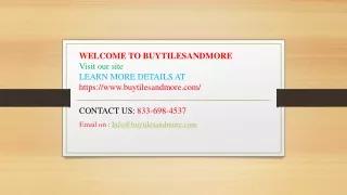 WELCOME TO BUYTILESANDMORE