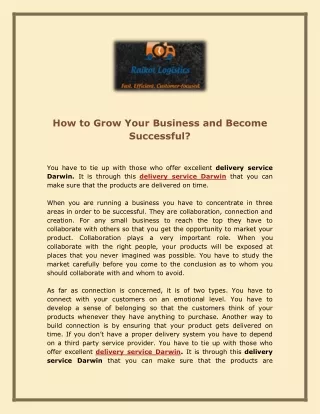 How to Grow Your Business and Become Successful