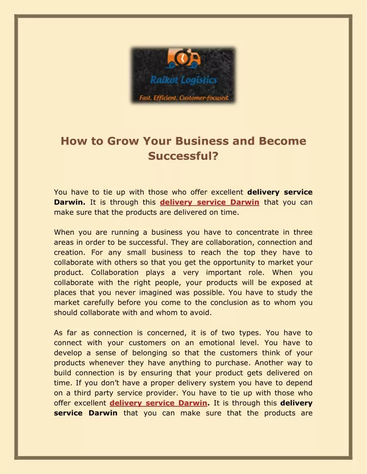 how to grow your business and become successful