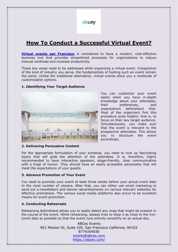 how to conduct a successful virtual event