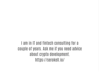 i am in it and fintech consulting for a couple