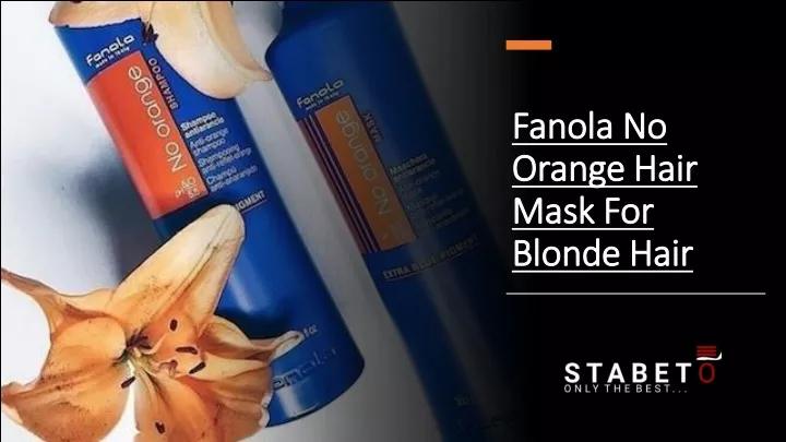 fanola no orange hair mask for blonde hair