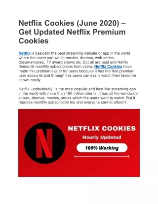 Netflix Cookies