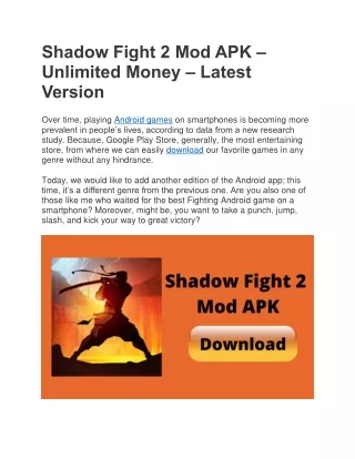 Shadow fight 2 mod Apk